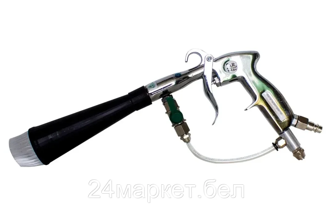 Пистолет пневматический ''Tornado''для химчистки салона а/м со сменной щеткой-насадкой(6 bar, расход воздуха 120 л/мин) Rock FORCE RF-203817