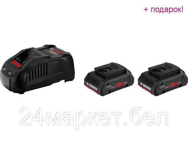 BOSCH Малайзия Комплект аккумулятор 18.0 В ProCORE18 V 2 шт. + зарядное устройство GAL1880CV (Набор ProCORE18 V 4,0Ah 2 шт. + GAL1880 CV) (BOSCH)