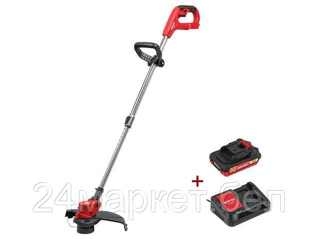 Триммер аккум. WORTEX TB 3018-1 с акб и зу  ALL1 (18 В, телескоп.ручка, рег.угол  0-60°, 1.6 мм леска, c АКБ И ЗУ)