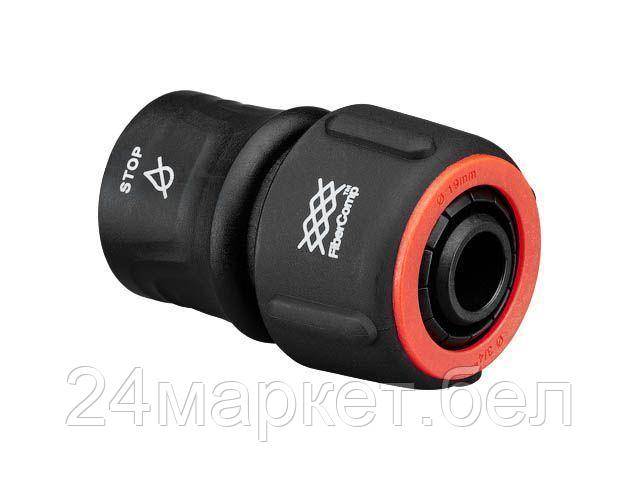 Fiskars Коннектор для шланга 19мм (3/4")  c автостопом  FiberCompT (FISKARS)