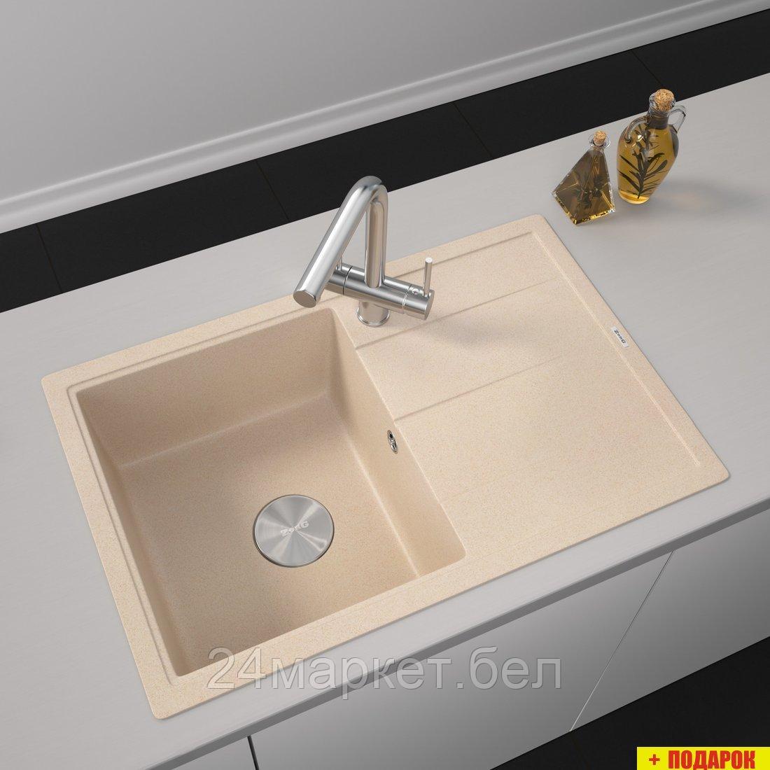 Кухонная мойка ZorG Rock 78 Premium beige