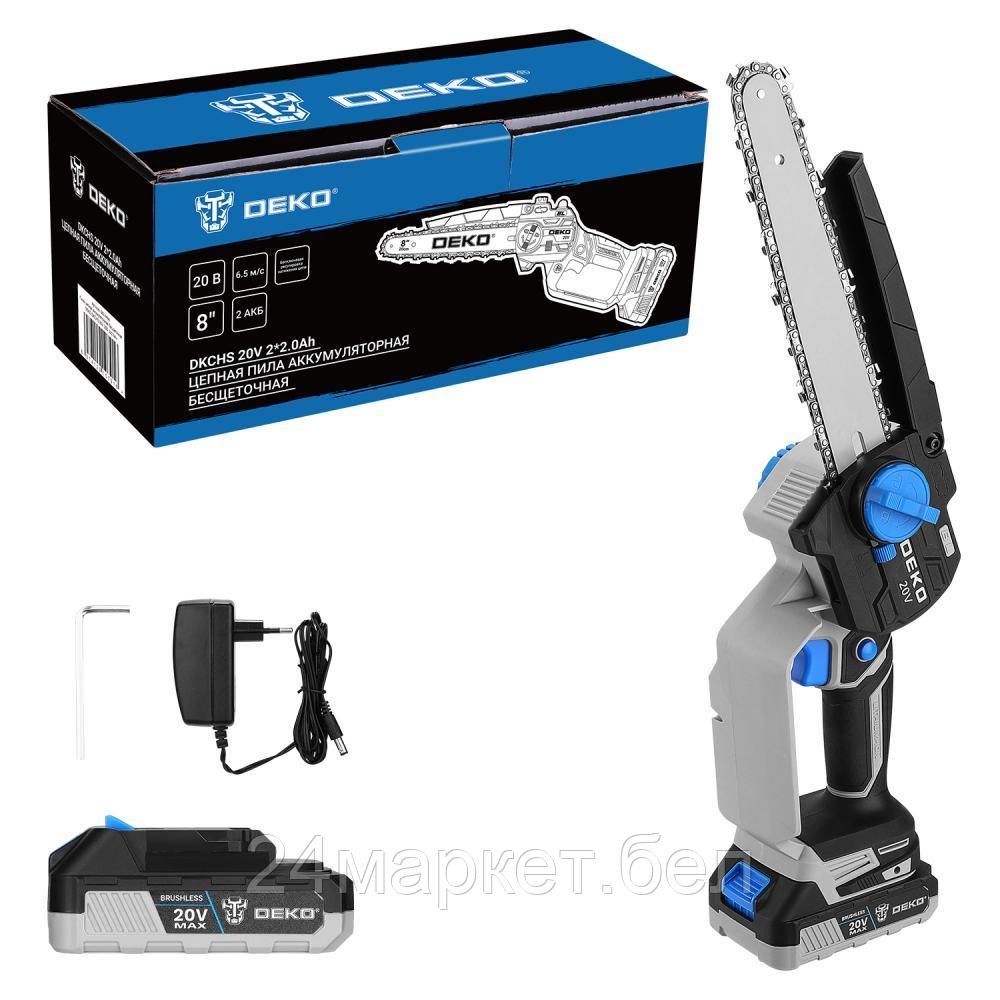 Аккумуляторная пила Deko DKCHS 20V 063-4484 (с 2-мя АКБ)
