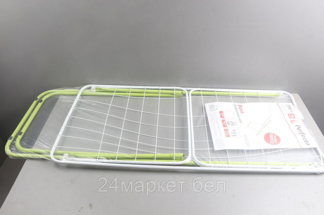 Сушилка для белья напольная, 18м, серия Bona, бело-зеленая, PERFECTO LINEA уцененный (0263654341)