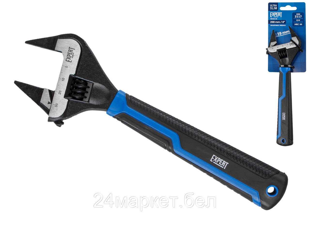Ключ разводной с ультратонкими губками 200мм EXPERT STARTUL (SE4224-20) SE4224-20