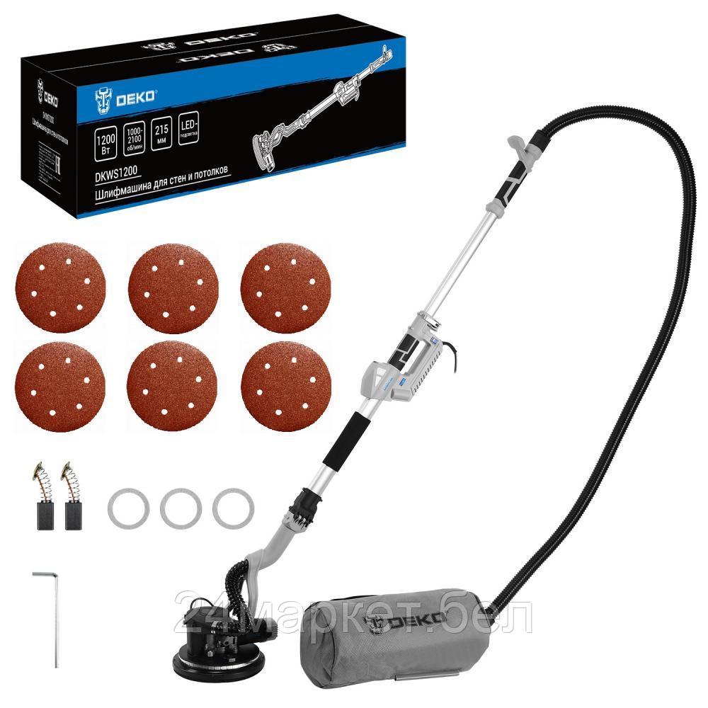 Шлифмашина для стен и потолков Deko DKWS1200 085-1061