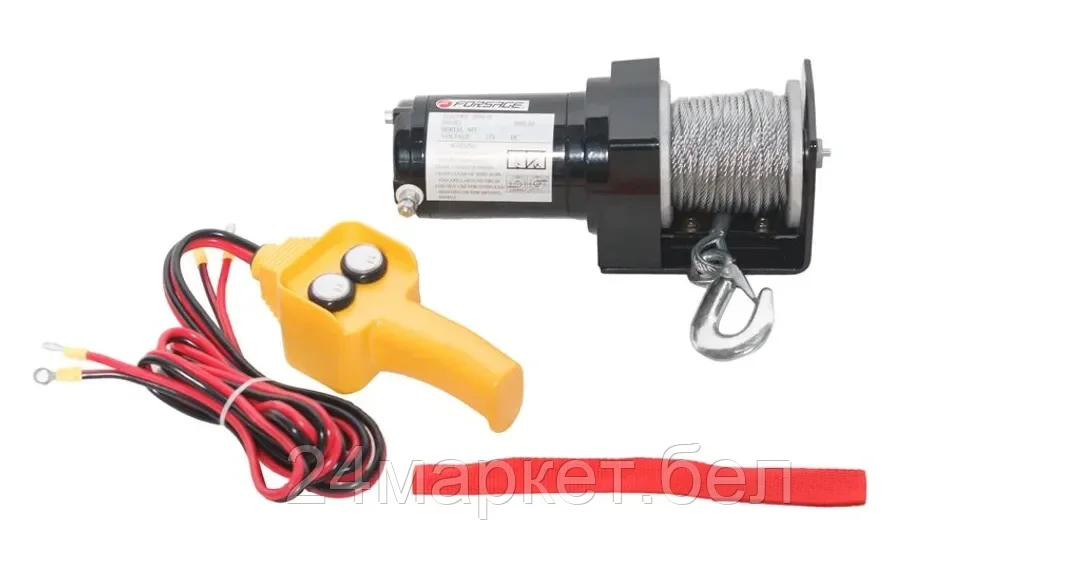 FORSAGE Лебедка автомобильная 0.9Т, 12V  (стальной трос, диаметр троса-4.5мм) Forsage F-TRH92000