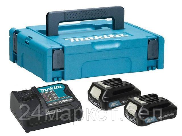 MAKITA Россия Комплект аккумулятор 12.0 В BL1016 2 шт. + зарядное устройство DC10SB в кейсе (MAKITA)