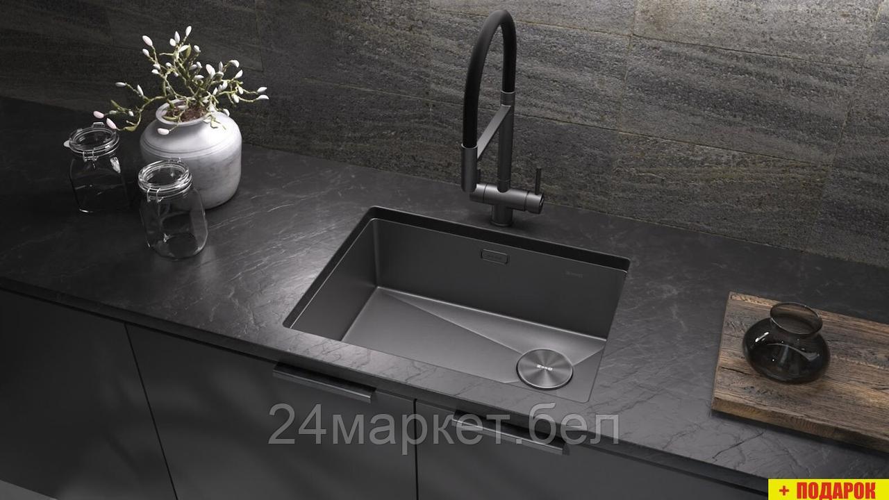 Кухонная мойка ZorG Zerox 59 U / IF Side SF Zurinox PVD Gunblack