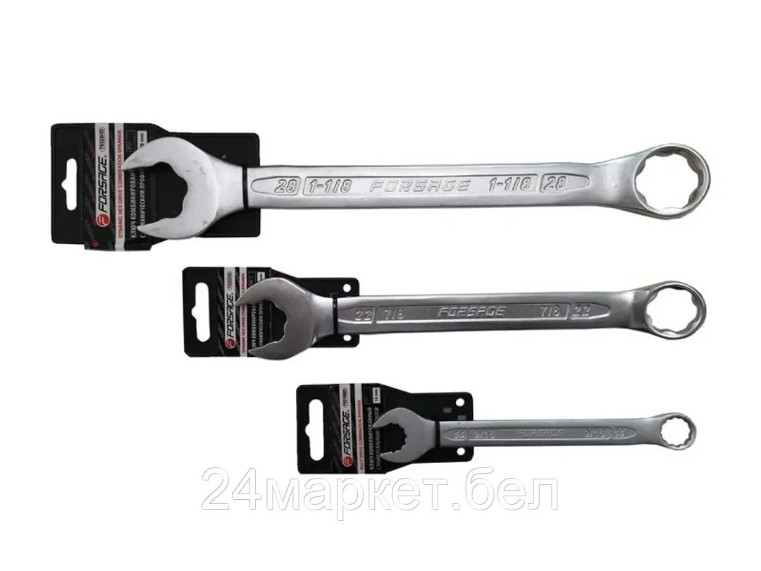 Ключ комбинированный с динамическим профилем 32мм на пластиковом держателе Forsage F-75532HD