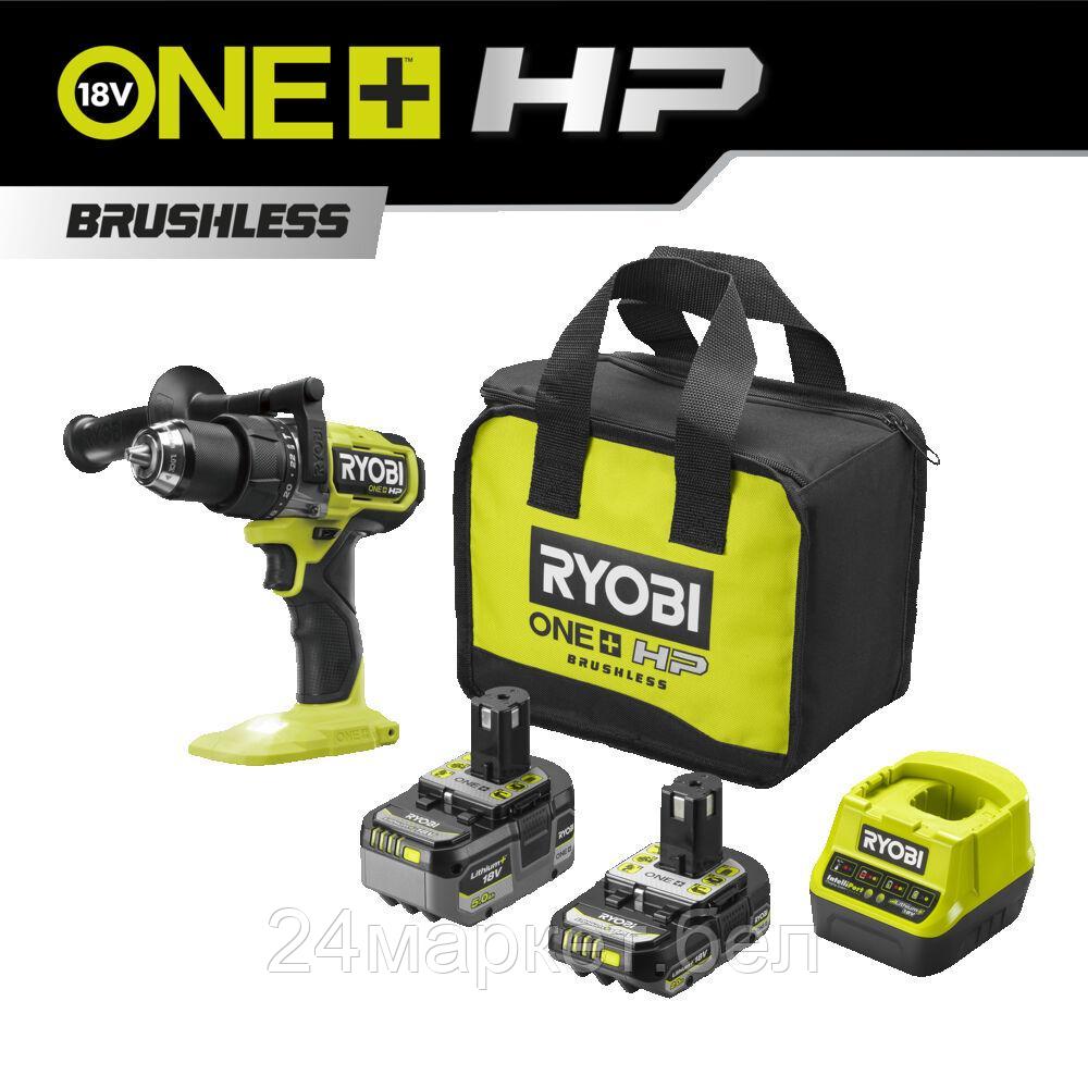 Ударная дрель-шуруповерт Ryobi RPD18X-2C52S 5133005527 (с 2-мя АКБ 2 Ач+5 Ач, сумка)