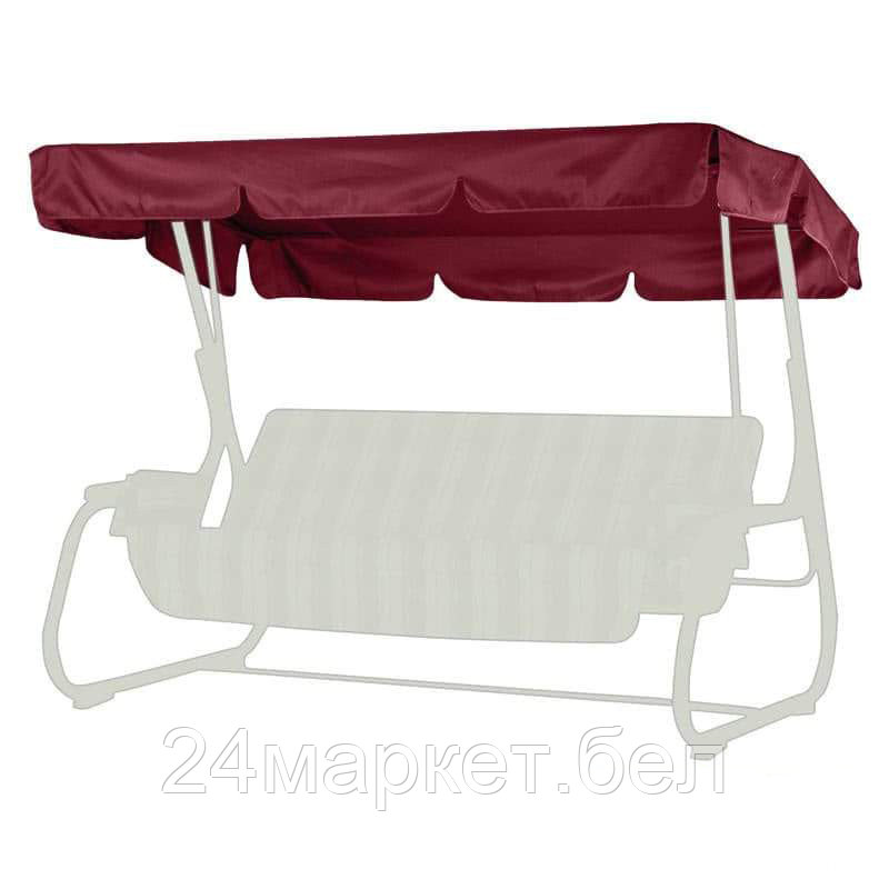 Тент (крыша) для садовых качелей Сиена бордовый (Оксфорд) МебельСад 018.293