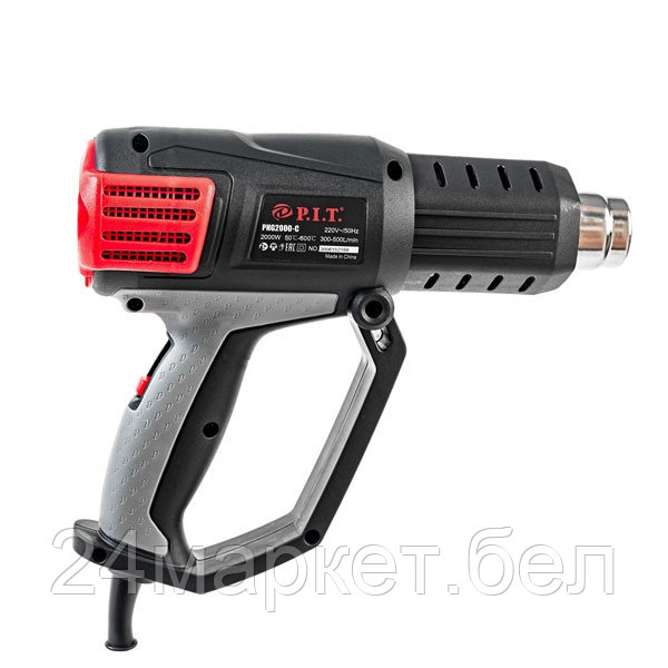 Фен строительный электрический МАСТЕР, 2000Вт, 50-600°С, 300-500л/мин, 3 скор, кейс (PHG 2000-C)