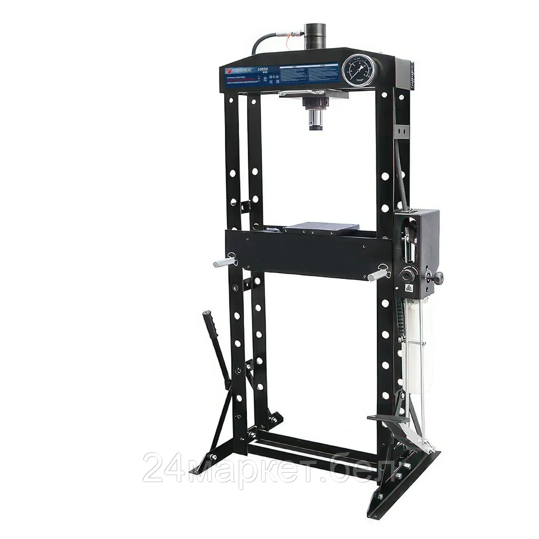 Пресс гидравлический напольный 20т, ручной/ножной привод (рабочая высота: 10-1000мм, рабочая ширина: 500мм, рабочий стол: 175х500мм, ход штока: 160мм) Forsage F-TY20030