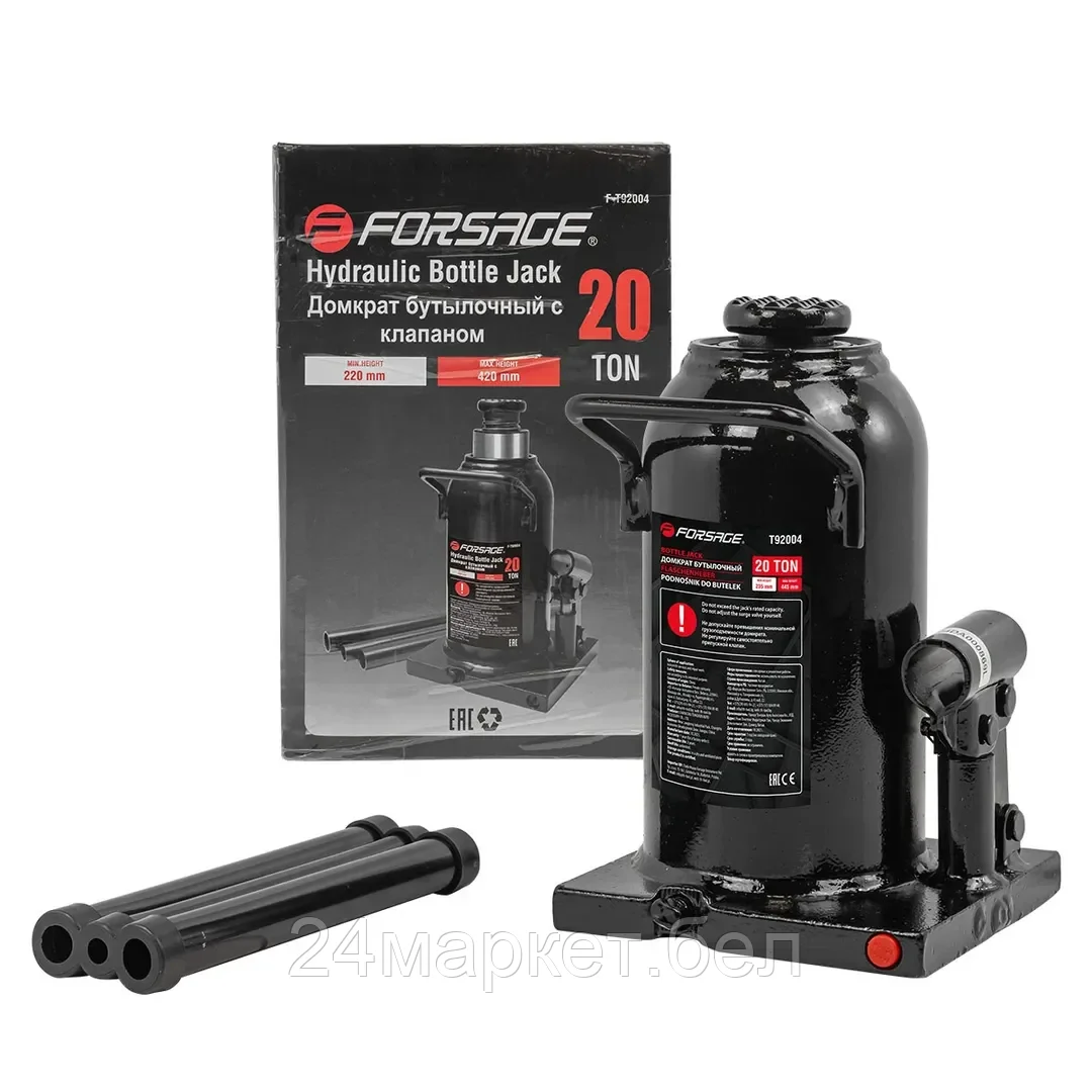 Бутылочный домкрат FORSAGE F-T92004 20т
