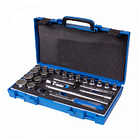 KING TONY 4023MRV01 KING TONY Набор торцевых головок с принадлежностями 1/2", двенадцатигранные, 8-32 мм, 23 предмета