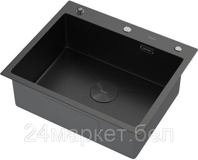 Кухонная мойка ARFEKA Eco AR 600*500 POP-UP BLACK PVD NANO DECOR