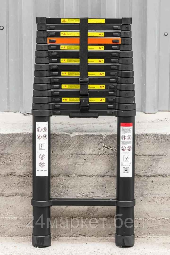 Лестница телескопическая алюм. бытовая 6.2м (16 ступ.) Rock FORCE RF-UP620