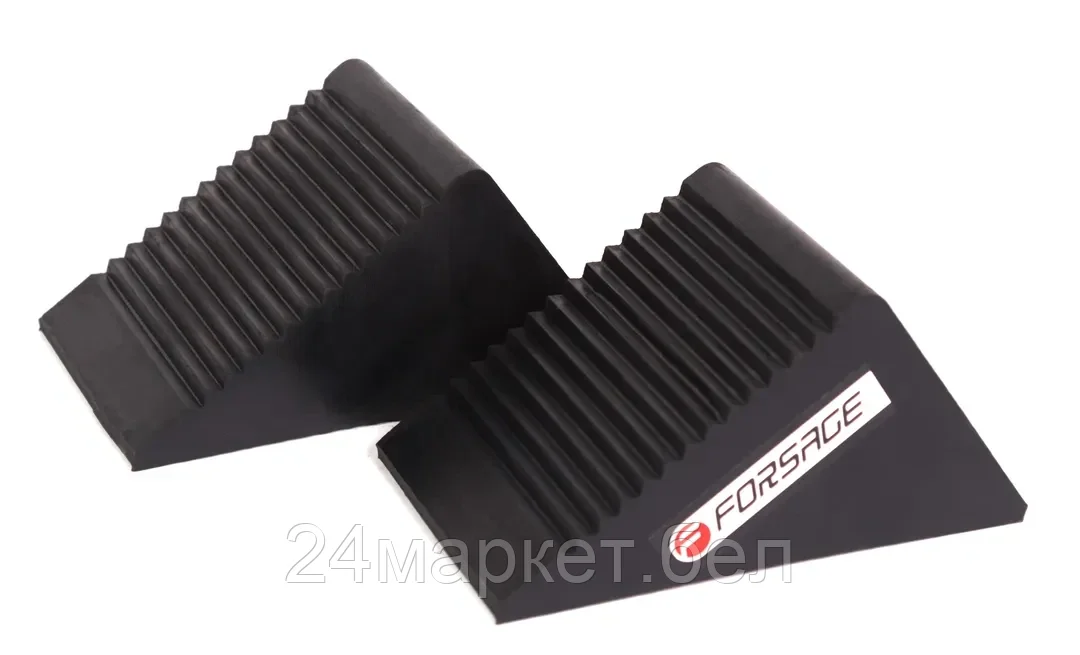Башмак противооткатный резиновый (длина - 130мм, ширина - 80мм, высота - 65мм), к-т 2шт Forsage F-TRF3301