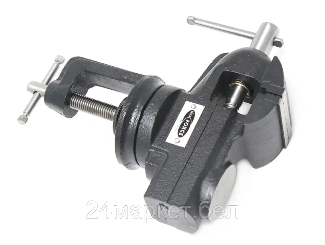 Тиски настольные поворотные с наковальней 2.5"-60мм (крепление "струбцина") Rock FORCE RF-3291322