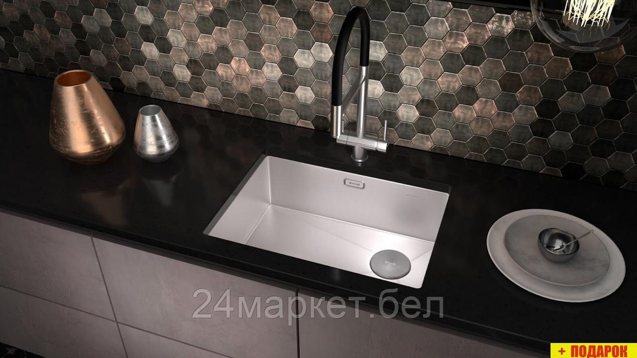 Кухонная мойка ZorG Zerox 59 U / IF Side SF Zurinox Steel