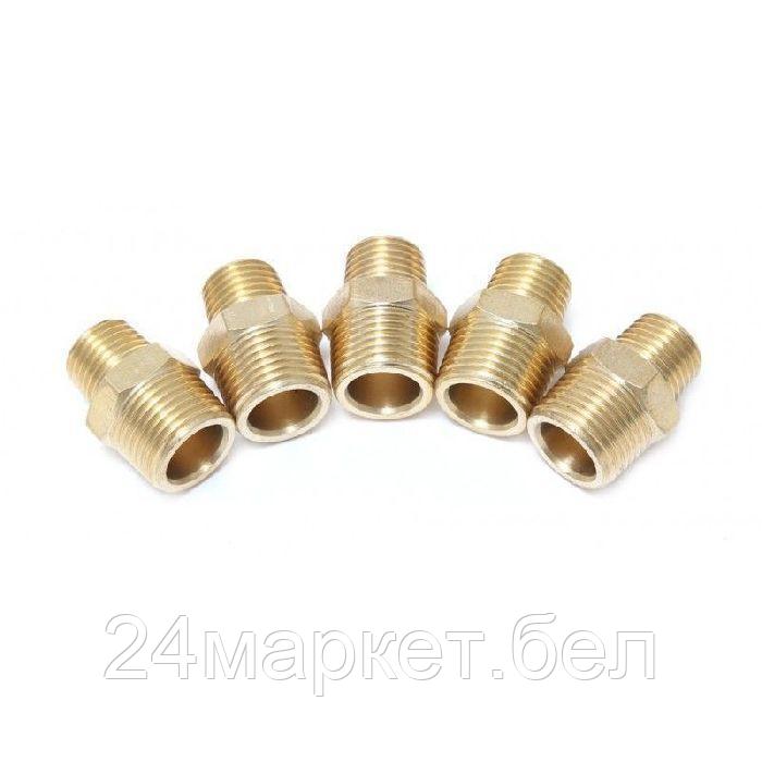 FORSAGE Соединитель резьбовой наруж. резьба 1/2"x1/2", к-т 5шт. Forsage F-MM08/08K