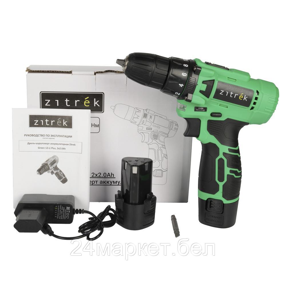 Дрель-шуруповерт Zitrek Green 12-Li Plus 083-1114 (с 2-мя АКБ)
