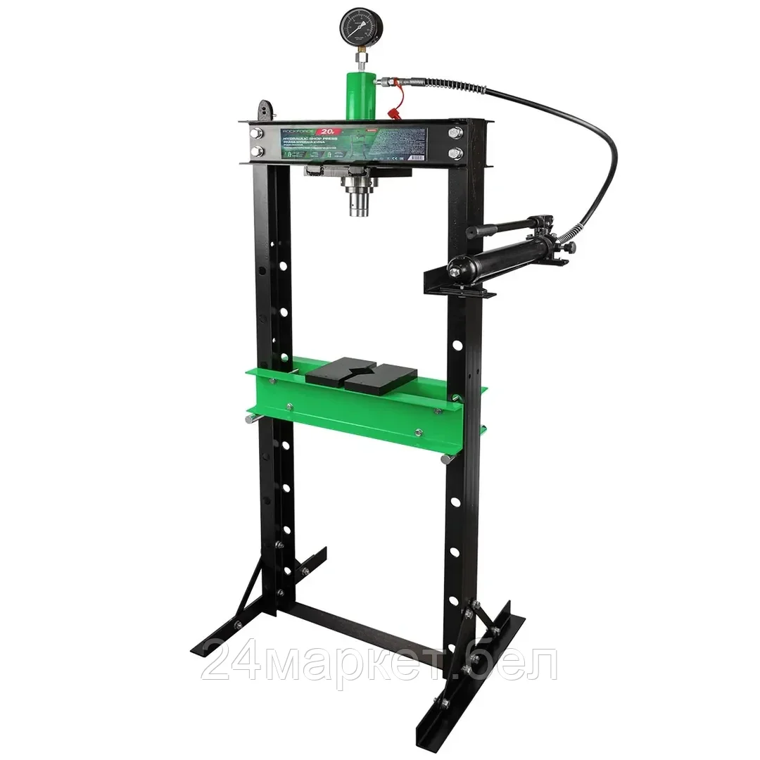 RF-20005 RockFORCE Пресс гидравлический напольный 20т (рабочая высота: 0-1010мм, рабочая ширина: 490мм, ход штока: 175мм)