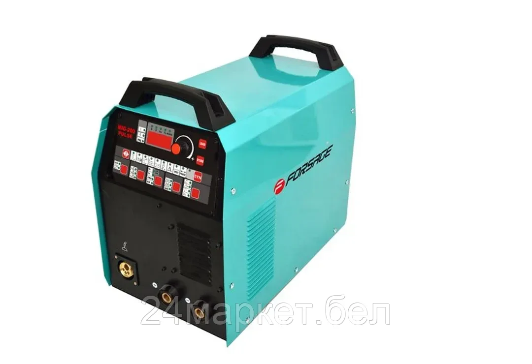FORSAGE Сварочный аппарат Profi MIG, MMA, TIG (220V, холостой ход 65V,6.0кВт, 5-200А, электрод 1,6-4мм, проволока 0.6-1.2мм, к-т мощности 0.7, цифр. табло) Forsage F-MIG200 PULSE