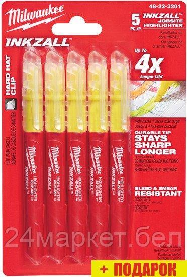Набор маркеров Milwaukee INKZALL 48223201 (5 шт, желтый)