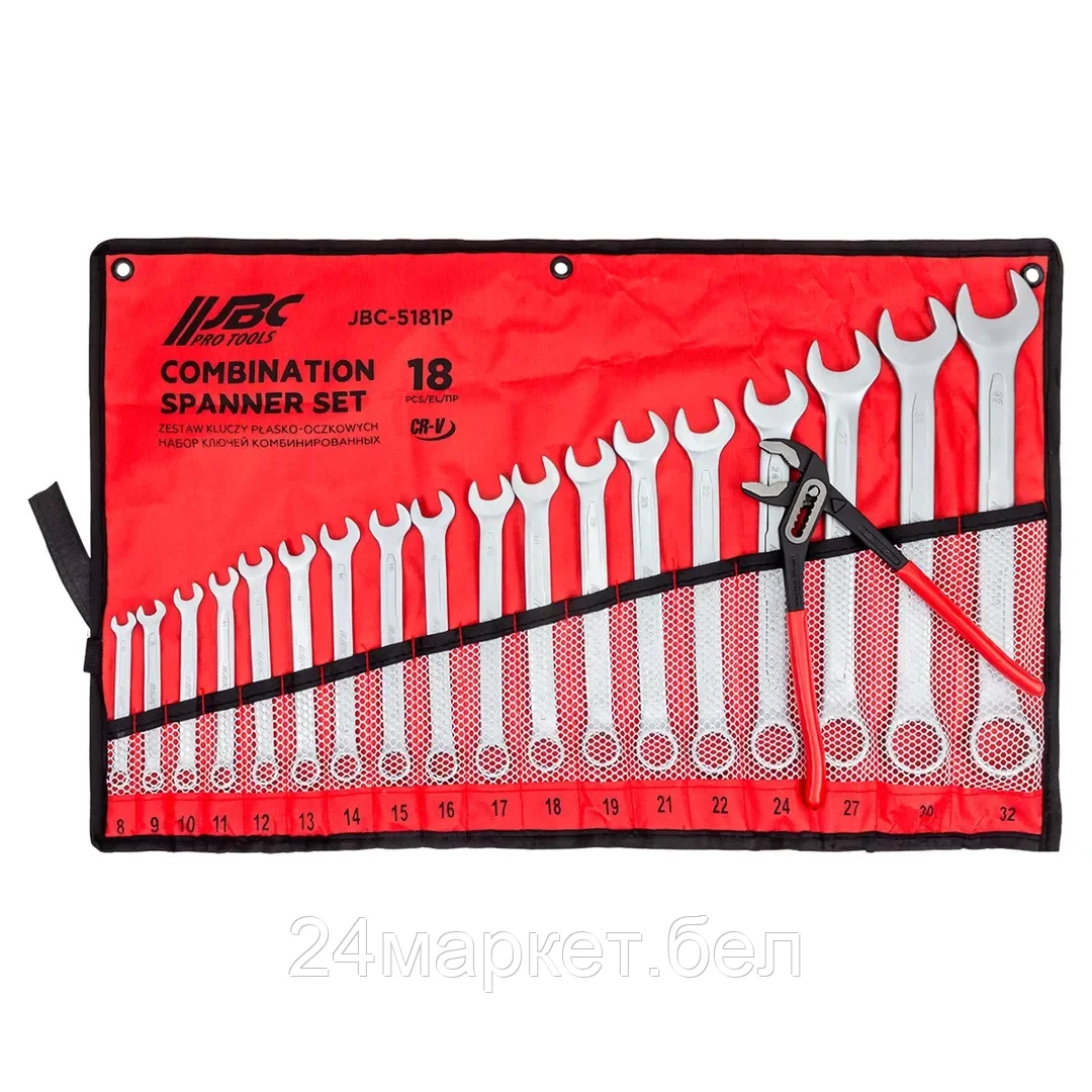 JBC-5181P+1 Набор ключей комбинированных 18пр. JBC