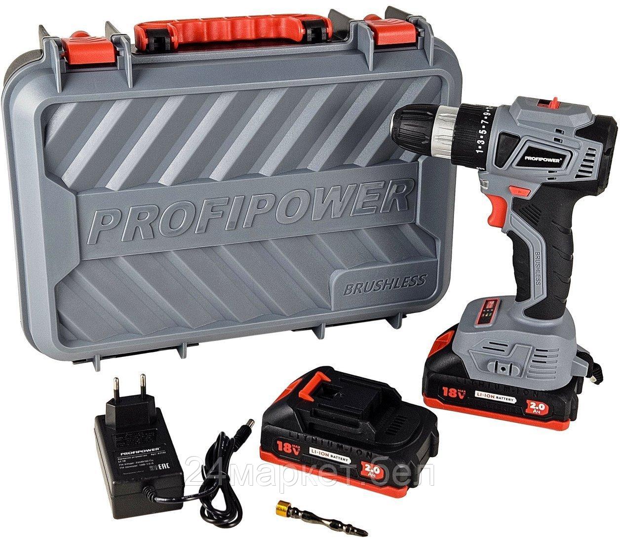 Дрель-шуруповерт Profipower MKBL-18BT (с 2-мя АКБ, кейс)