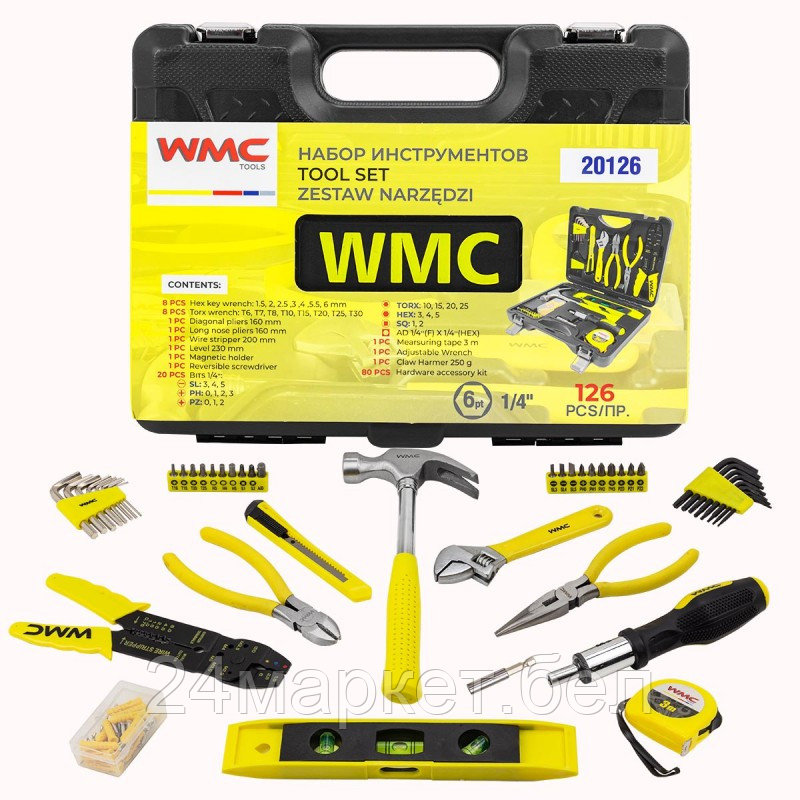 WMC-20126 WMC TOOLS Набор инструментов 126пр. 1/4" (6гр.)