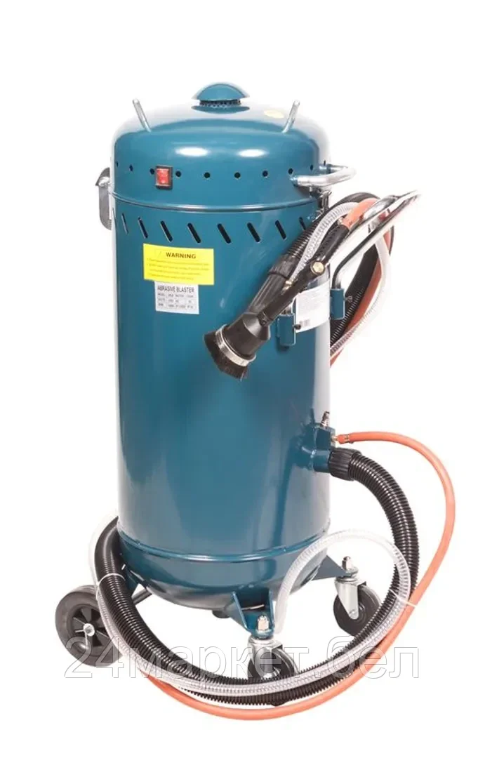 FORSAGE Передвижной пескоструйный аппарат инжекторного типа с электродвигателем для ваккума 220В(бак 75л,170-710л/мин, 4-8,5атм) пневмо. Forsage F-SB28G