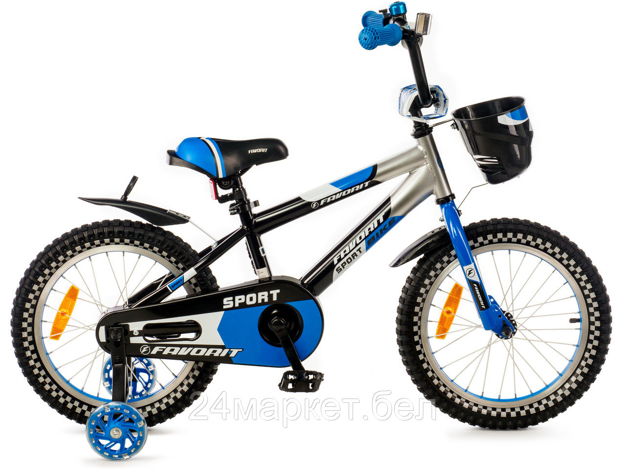 Детский велосипед Favorit Sport 18 SPT-18BL2 (черный/синий)
