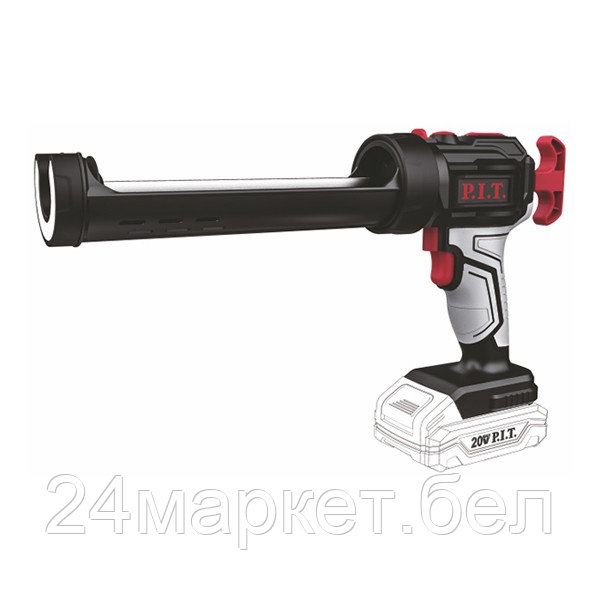 Пистолет для герметика аккум. SOLO, 20В, 4ск, 3000Н, 300мл, LED, антикапля (PEC20H-300A)