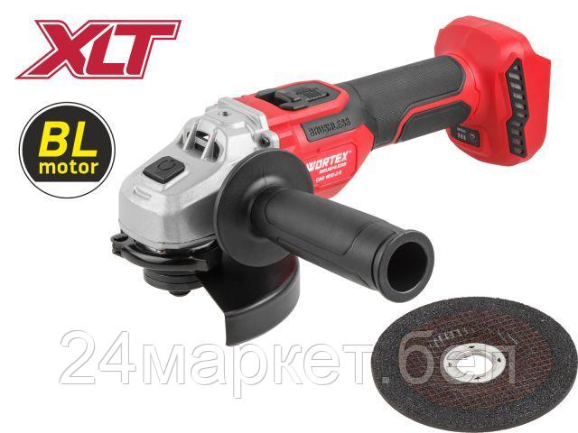 Аккум. углошлифмашина WORTEX CAG 1812-2 E в кор. XLT SOLO БЕСЩЕТ., 18 В, 125 мм, 3000-8500 об/мин (бесщ. мотор, рег. об. 3000-8500 об/мин, Anti-Kickback, Drop-Stop, 125х22,2 мм) 1334916