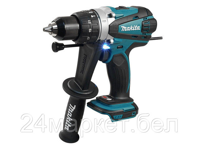 Аккум. ударная дрель-шуруповерт MAKITA LXT DHP 458 Z в кор. (18.0 В, БЕЗ АККУМУЛЯТОРА, 2 скор., 91 Нм, шурупы до 10 мм, сверление в металле до 13 мм) DHP458Z