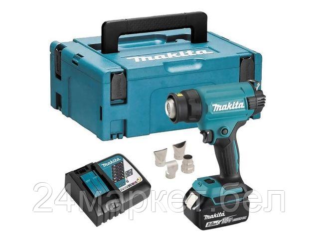 Аккум. термовоздуходувка Makita LXT 18В в кейсе (18В, 550 град, 2 скорости,6 режимов, кейс MakPac ,насадки 5.0Ач х1,з/у) DHG181RT1J