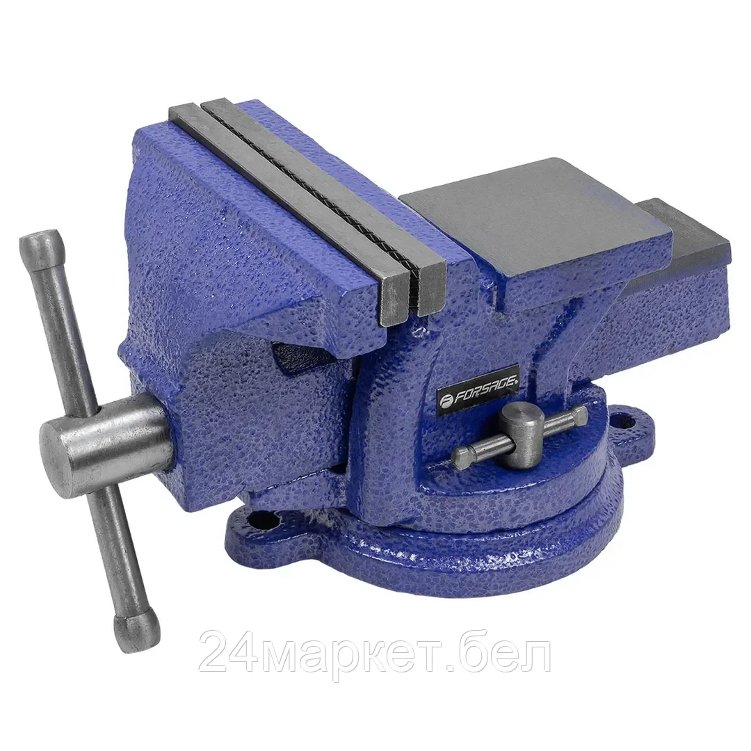 F-6540205W Forsage Тиски стальные поворотные с наковальней  5"-125мм