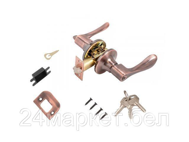 Защелка врезная межкомнатная 8531 ET AC медь кл/фикс СТАНДАРТ (УЗК)