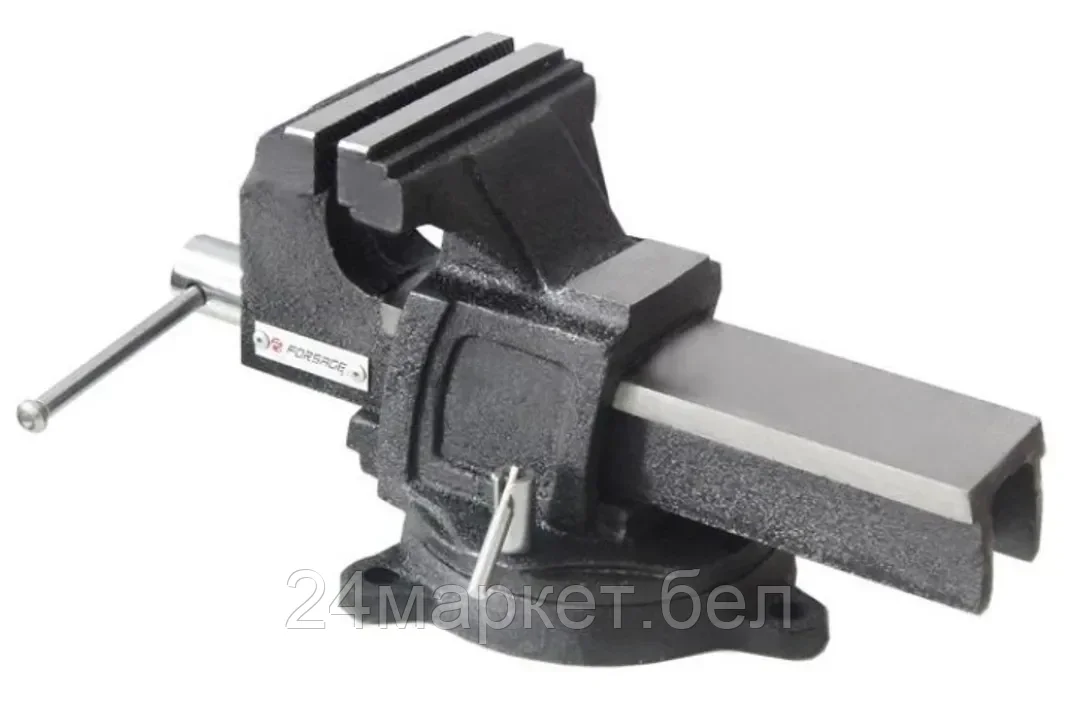 FORSAGE Тиски стальные усиленные поворотные с наковальней  4"-100мм Forsage F-6540904