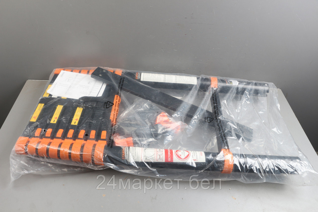 Лестница телескопическая 1-секц. алюм. 350см, 9 ступ. 8,5кг BLACK LINE STARTUL (ST9931-035) уценен