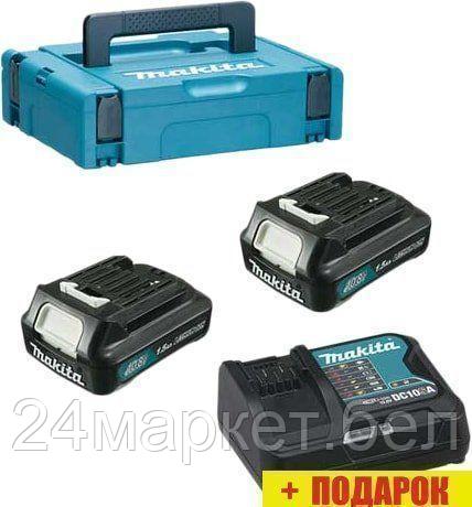 Аккумулятор с зарядным устройством Makita BL1016 + DC10SB (12В/1.5 Ah + 10.8-12В)