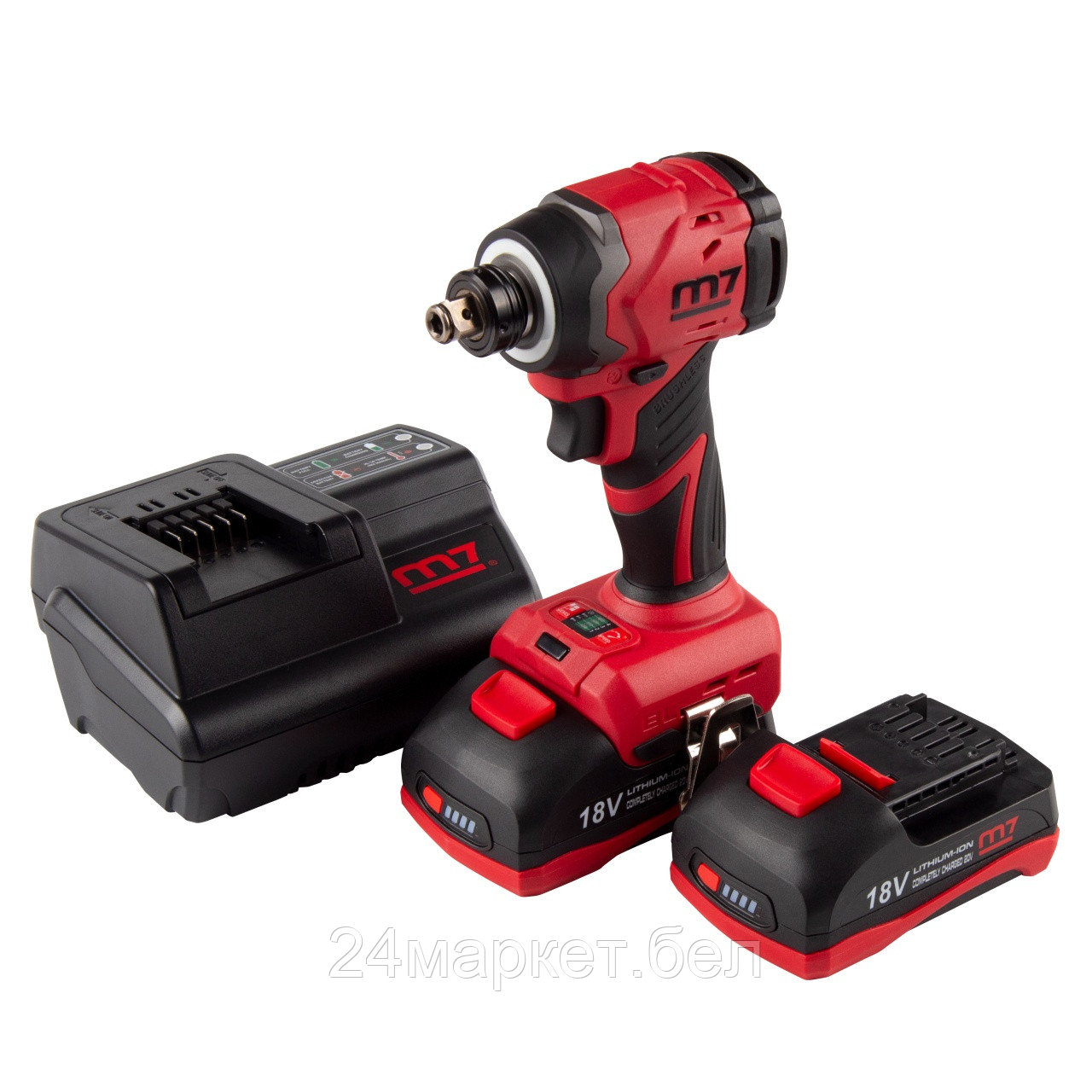 MIGHTY SEVEN DS-203S MIGHTY SEVEN Аккумуляторный шуруповерт, ударный, 18 В, 4 предмета, кейс