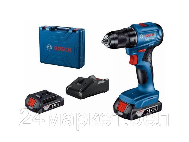Аккум. дрель-шуруповерт BOSCH GSR 185-LI в чем. (18.0 В, 2 акк., 2.0 А/ч Li-Ion, 2 скор., 50 Нм, шурупы до 10 мм)
