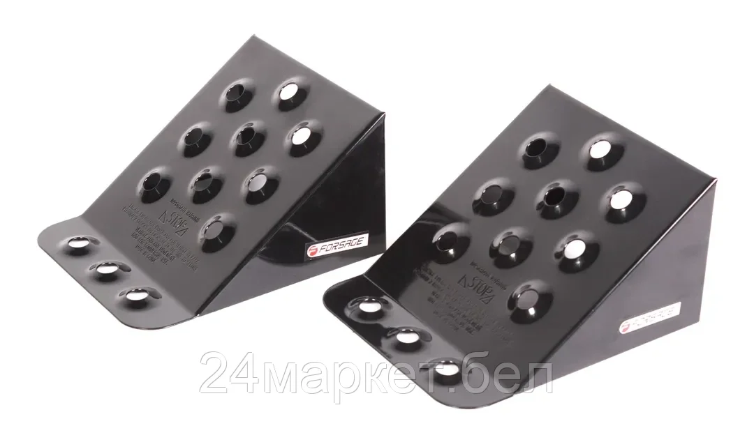 F-TRF3555 Forsage Башмак противооткатный металлический для грузовых а/м (длина - 230мм, ширина - 200мм, высота - 125мм), к-т 2шт