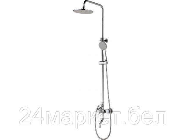 Душевая система (Lt) D35, серия Daisy хром, a-five (На стену, L-излив: длина 125 мм, монолитный. Троп. душ: вынос 400 мм, диаметр 226 мм.) A5-0337