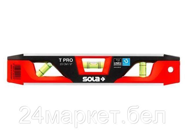 Уровень 230мм 3 глазка пластм. магнит. T PRO (SOLA) 1430801