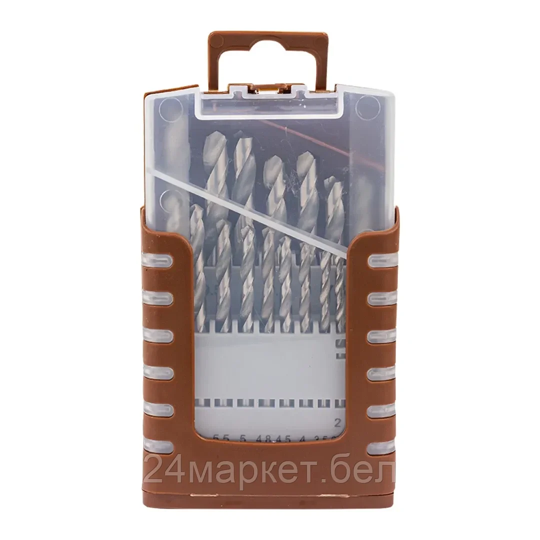 FT-924U21S Набор сверл по металлу HSS 21пр.(1,1.5,2,2.5,3,3.2,3.5,4,4.5,4.8,5,5.5,6,6.5,7,7.5,8,8.5,9,9.5,10мм), в пластиковом футляре FORSTIME