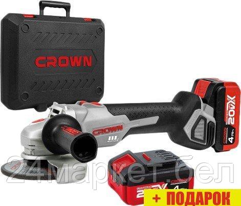 Угловая шлифмашина Crown CT23001-125HX-4 BMC (с 2-мя АКБ)